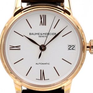 Baume & Mercier Damklocka M0A10270 Classima Vit/Läder Ø31 mm