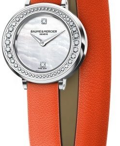 Baume & Mercier Damklocka M0A10290 Promesse Vit/Läder Ø22 mm