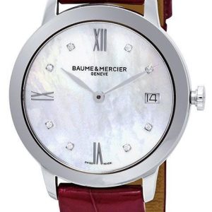 Baume & Mercier Damklocka M0A10325 Classima Vit/Läder Ø31 mm