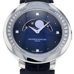 Baume & Mercier Damklocka M0A10347 Promesse Blå/Läder Ø34.4 mm