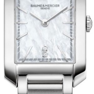 Baume & Mercier Damklocka M0A10474 Hampton Vit/Stål 35x22 mm