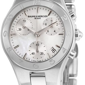 Baume & Mercier Damklocka MOA10012 LINEA Vit/Stål Ø32 mm