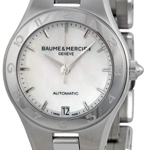 Baume & Mercier Damklocka MOA10035 LINEA Vit/Stål Ø32 mm