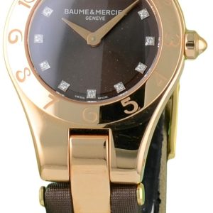 Baume & Mercier Damklocka MOA10090 LINEA Brun/Satin Ø26 mm