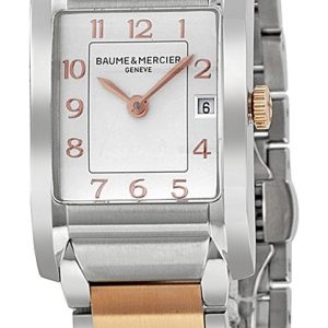 Baume & Mercier Damklocka MOA10108 HAMPTON Silverfärgad/18 karat