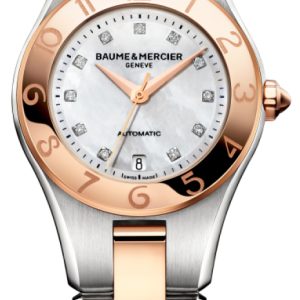 Baume & Mercier Damklocka MOA10114 LINEA Vit/18 karat roséguld