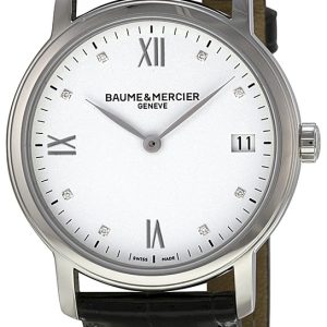 Baume & Mercier Damklocka MOA10146 CLASSIMA Vit/Läder Ø33 mm