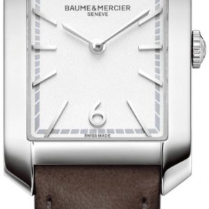 Baume & Mercier Damklocka MOA10471 Hampton Silverfärgad/Läder