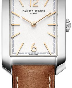 Baume & Mercier Damklocka MOA10472 Hampton Silverfärgad/Läder