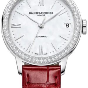 Baume & Mercier Damklocka MOA10546 Classima Vit/Läder Ø31 mm