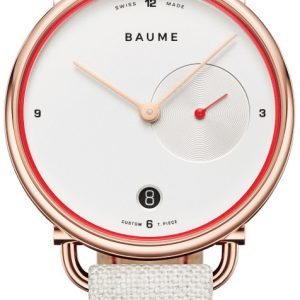 Baume & Mercier Damklocka MOA10602 Eco-Friendly Vit/Läder Ø35 mm