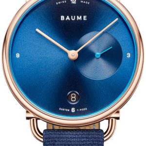 Baume & Mercier Damklocka MOA10603 Eco-Friendly Blå/Läder Ø35