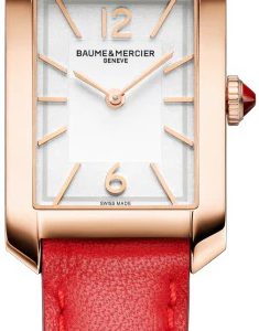 Baume & Mercier Damklocka MOA10628 Hampton Vit/Läder