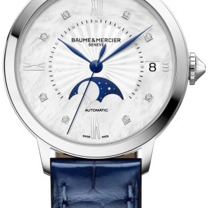 Baume & Mercier Damklocka MOA10633 Classima Vit/Läder Ø34 mm