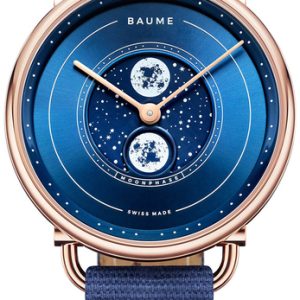 Baume & Mercier Damklocka MOA10638 Blå/Läder Ø35 mm