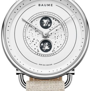 Baume & Mercier Damklocka MOA10639 Vit/Läder Ø35 mm