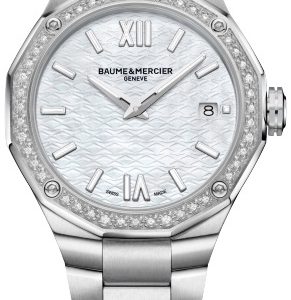 Baume & Mercier Damklocka MOA10662 Riviera Vit/Stål Ø36 mm