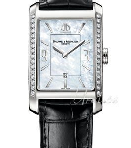 Baume & Mercier Damklocka MOA8811 Hampton Vit/Läder 42x27 mm