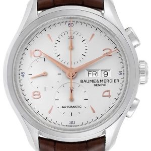 Baume & Mercier Herrklocka M0A10129 Clifton Silverfärgad/Läder