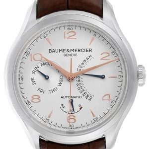 Baume & Mercier Herrklocka M0A10149 Clifton Silverfärgad/Läder