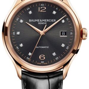 Baume & Mercier Herrklocka M0A10180 Clifton Svart/Läder Ø39 mm