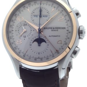 Baume & Mercier Herrklocka M0A10280 Clifton Silverfärgad/Läder