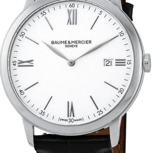 Baume & Mercier Herrklocka M0A10323 Classima Vit/Läder Ø40 mm