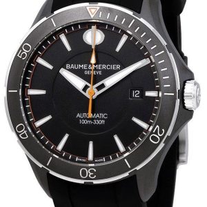 Baume & Mercier Herrklocka M0A10339 Clifton Svart/Gummi Ø42 mm