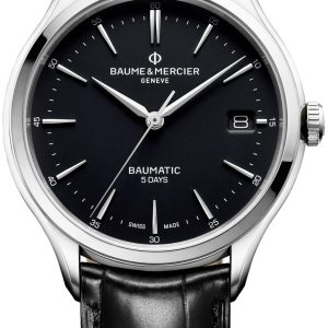 Baume & Mercier Herrklocka M0A10399 Clifton Svart/Läder Ø40 mm