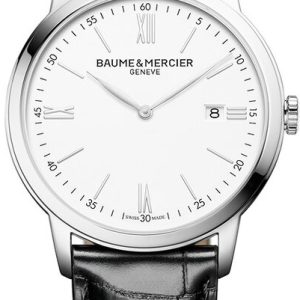 Baume & Mercier Herrklocka M0A10414 Classima Vit/Läder Ø42 mm