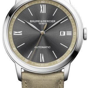 Baume & Mercier Herrklocka M0A10695 Classima Grå/Textil Ø42 mm