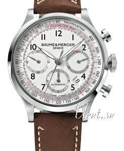 Baume & Mercier Herrklocka MOA10000 Capeland Vit/Läder Ø42 mm