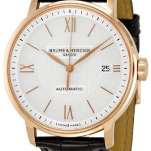 Baume & Mercier Herrklocka MOA10037 CLASSIMA Silverfärgad/Läder