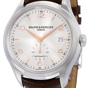 Baume & Mercier Herrklocka MOA10054 CLIFTON Silverfärgad/Läder