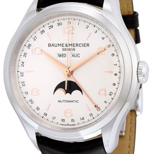 Baume & Mercier Herrklocka MOA10055 CLIFTON Silverfärgad/Läder