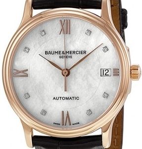 Baume & Mercier Herrklocka MOA10077 CLASSIMA Silverfärgad/Läder