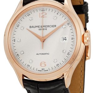 Baume & Mercier Herrklocka MOA10104 CLIFTON Silverfärgad/Läder