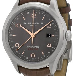 Baume & Mercier Herrklocka MOA10111 CLIFTON Grå/Läder Ø43 mm