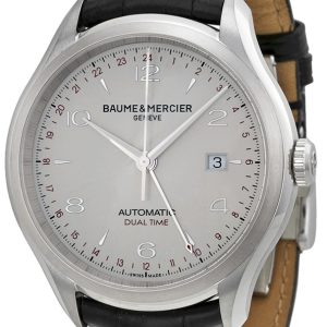 Baume & Mercier Herrklocka MOA10112 CLIFTON Silverfärgad/Läder