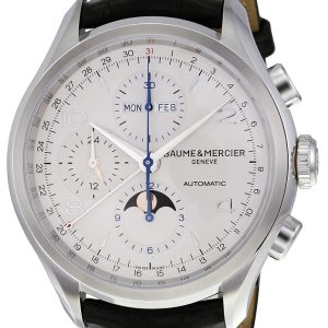 Baume & Mercier Herrklocka MOA10278 Clifton Silverfärgad/Läder