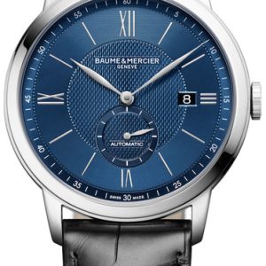 Baume & Mercier Herrklocka MOA10480 Classima Blå/Läder Ø42 mm