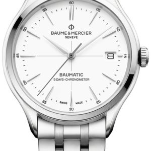 Baume & Mercier Herrklocka MOA10505 Clifton Vit/Stål Ø40 mm