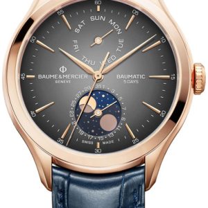 Baume & Mercier Herrklocka MOA10547 Clifton Grå/Läder Ø42 mm