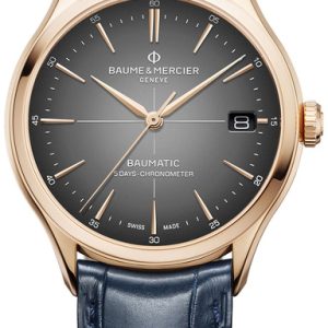 Baume & Mercier Herrklocka MOA10584 Clifton Grå/Läder Ø39 mm