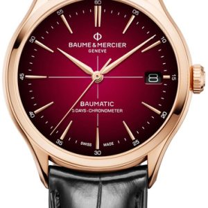 Baume & Mercier Herrklocka MOA10591 Clifton Röd/Läder Ø39 mm