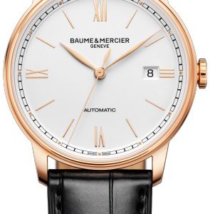 Baume & Mercier Herrklocka MOA10597 Classima Vit/Läder Ø39 mm