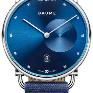 Baume & Mercier Herrklocka MOA10601 Eco-Friendly Blå/Läder Ø41