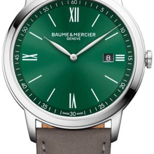 Baume & Mercier Herrklocka MOA10607 Classima Grön/Läder Ø42 mm