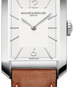 Baume & Mercier Herrklocka MOA10670 Hampton Vit/Läder