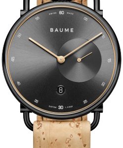 Baume & Mercier Herrklocka MOA10686 Grå/Läder Ø41 mm